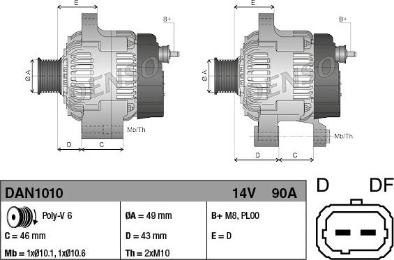 Denso DAN1010 - Генератор unicars.by