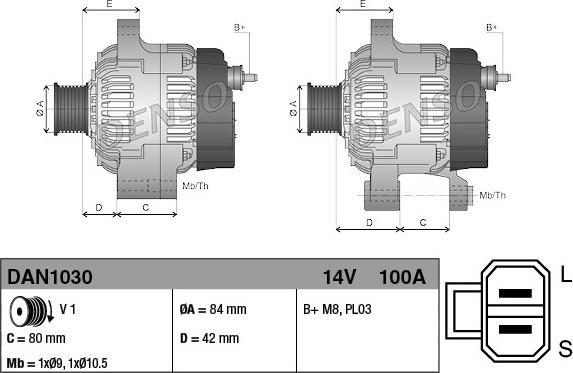 Denso DAN1030 - Генератор unicars.by