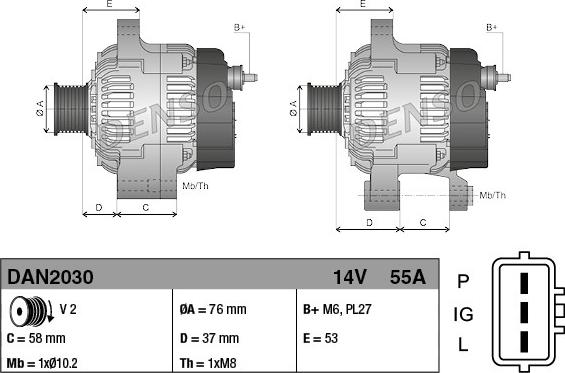 Denso DAN2030 - Генератор unicars.by