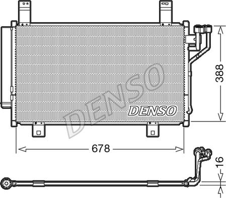 Denso DCN44009 - Конденсатор кондиционера unicars.by