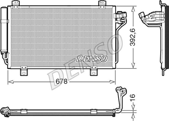 Denso DCN44015 - Конденсатор кондиционера unicars.by