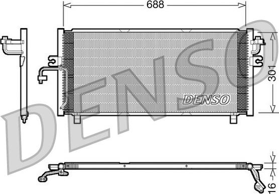 Denso DCN46004 - Конденсатор кондиционера unicars.by