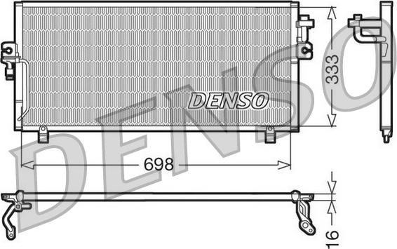 Denso DCN46010 - Конденсатор кондиционера unicars.by