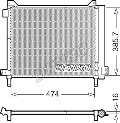 Denso DCN46030 - Конденсатор кондиционера unicars.by