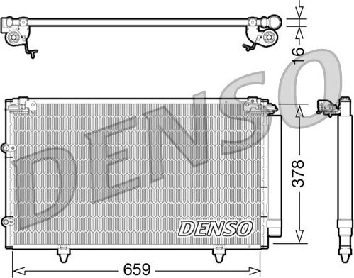 Denso DCN51003 - Конденсатор кондиционера unicars.by