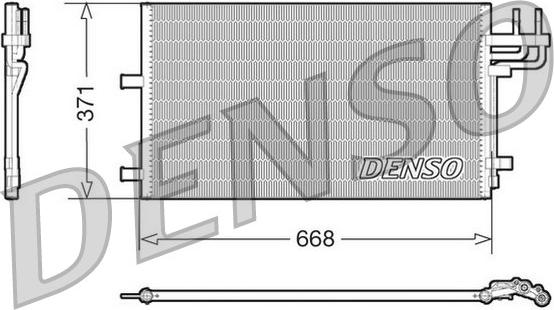 Denso DCN10007 - Конденсатор кондиционера unicars.by