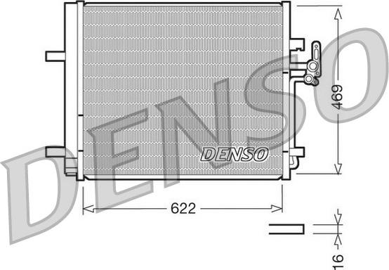 Denso DCN10016 - Конденсатор кондиционера unicars.by