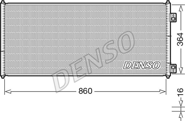 Denso DCN10032 - Конденсатор кондиционера unicars.by