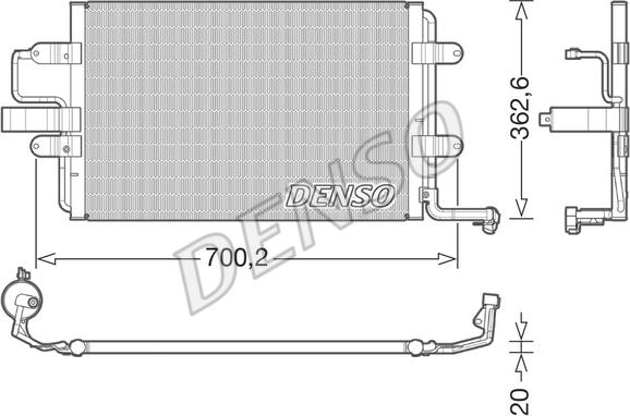 Denso DCN32022 - Конденсатор кондиционера unicars.by