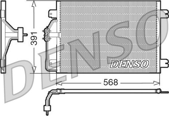 Denso DCN23010 - Конденсатор кондиционера unicars.by