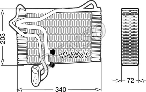 Denso DEV02001 - Испаритель, кондиционер unicars.by