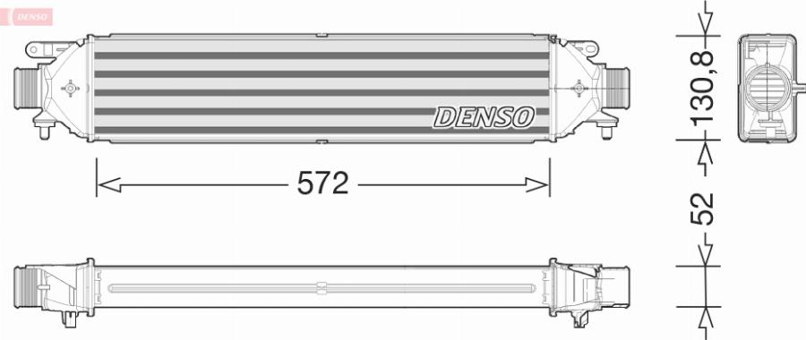 Denso DIT09122 - Интеркулер, теплообменник турбины unicars.by