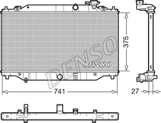 Denso DRM44049 - Радиатор, охлаждение двигателя unicars.by