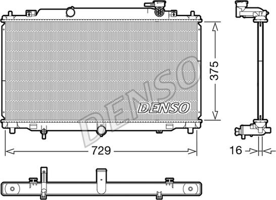 Denso DRM44048 - Радиатор, охлаждение двигателя unicars.by