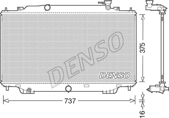 Denso DRM44042 - Радиатор, охлаждение двигателя unicars.by