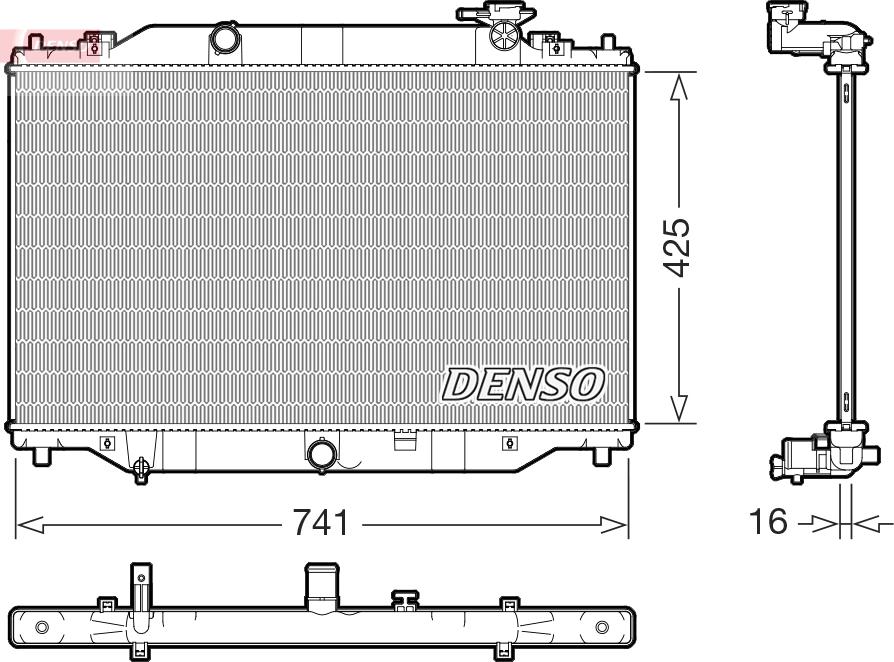 Denso DRM44053 - Радиатор, охлаждение двигателя unicars.by