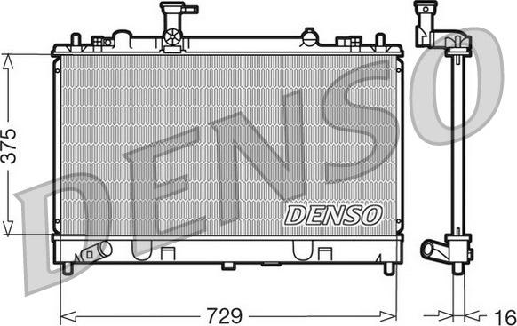 Denso DRM44011 - Радиатор, охлаждение двигателя unicars.by