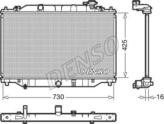 Denso DRM44039 - Радиатор, охлаждение двигателя unicars.by