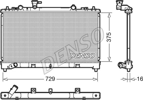 Denso DRM44038 - Радиатор, охлаждение двигателя unicars.by