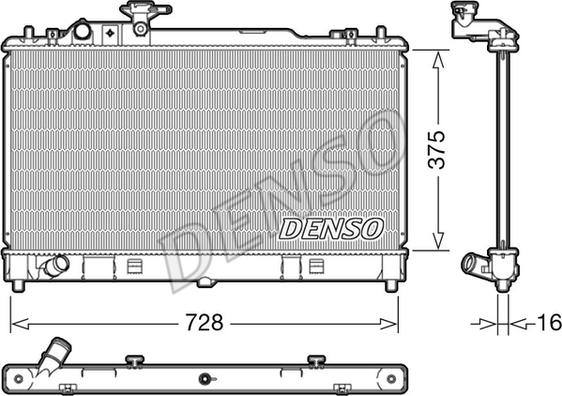 Denso DRM44033 - Радиатор, охлаждение двигателя unicars.by