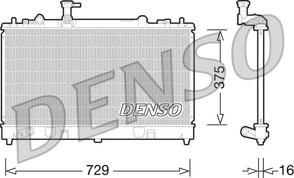 Denso DRM44028 - Радиатор, охлаждение двигателя unicars.by