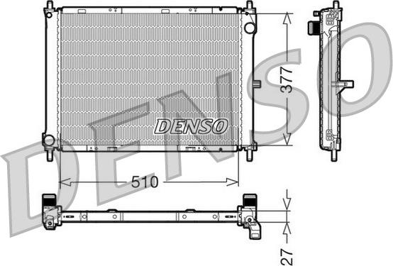 Denso DRM46003 - Радиатор, охлаждение двигателя unicars.by