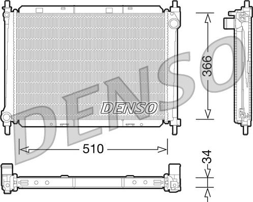 Denso DRM46037 - Радиатор, охлаждение двигателя unicars.by