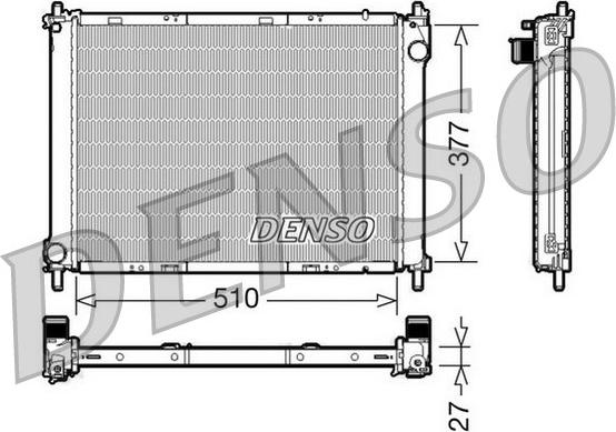 Denso DRM46022 - Радиатор, охлаждение двигателя unicars.by