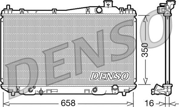 Denso DRM40008 - Радиатор, охлаждение двигателя unicars.by