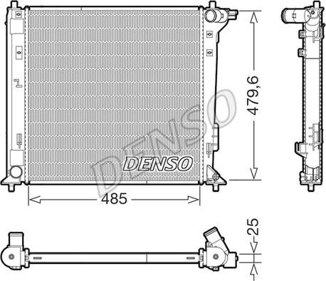 Denso DRM41031 - Радиатор, охлаждение двигателя unicars.by