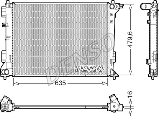 Denso DRM41028 - Радиатор, охлаждение двигателя unicars.by