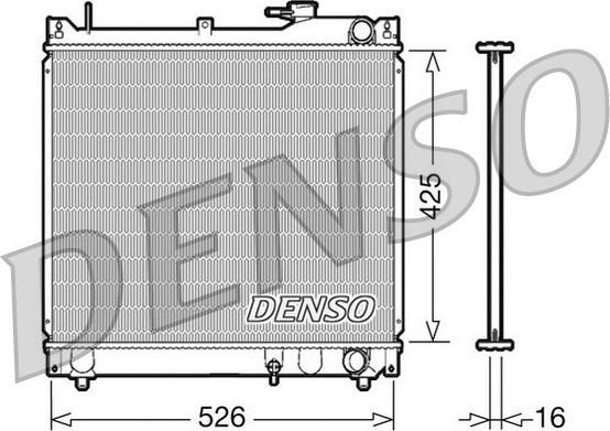 Denso DRM47015 - Радиатор, охлаждение двигателя unicars.by