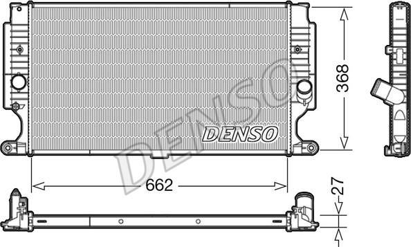 Denso DRM50090 - Радиатор, охлаждение двигателя unicars.by