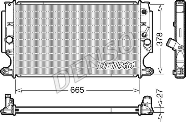 Denso DRM50088 - Радиатор, охлаждение двигателя unicars.by