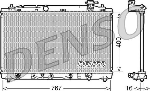 Denso DRM50030 - Радиатор, охлаждение двигателя unicars.by