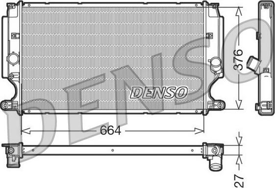 Denso DRM50024 - Радиатор, охлаждение двигателя unicars.by