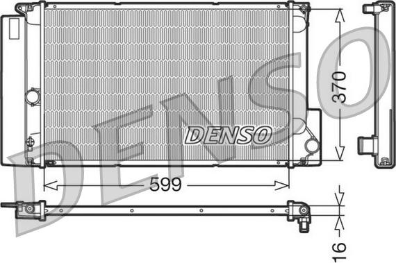 Denso DRM50026 - Радиатор, охлаждение двигателя unicars.by