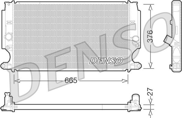 Denso DRM50072 - Радиатор, охлаждение двигателя unicars.by