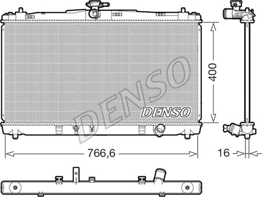 Denso DRM50144 - Радиатор, охлаждение двигателя unicars.by