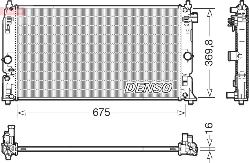 Denso DRM50150 - Радиатор, охлаждение двигателя unicars.by