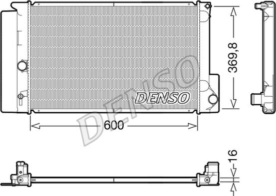 Denso DRM50126 - Радиатор, охлаждение двигателя unicars.by