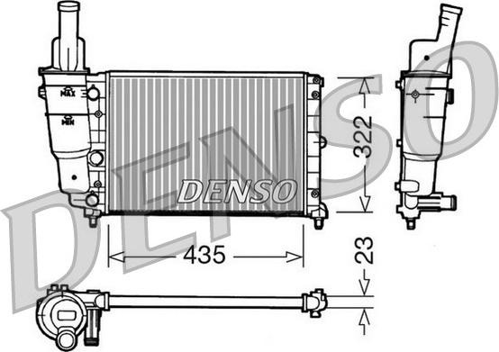 Denso DRM09095 - Радиатор, охлаждение двигателя unicars.by