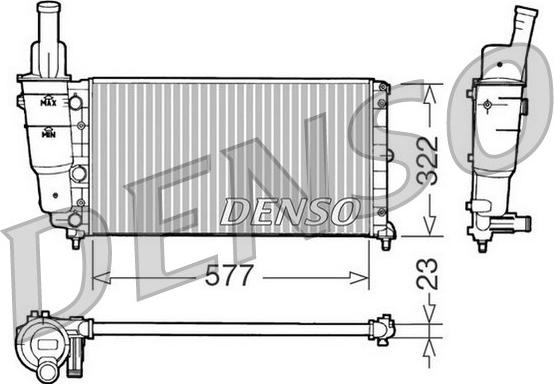 Denso DRM09096 - Радиатор, охлаждение двигателя unicars.by