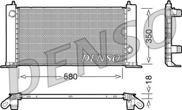 Denso DRM09121 - Радиатор, охлаждение двигателя unicars.by