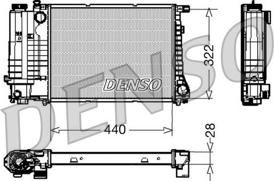 Denso DRM05042 - Радиатор, охлаждение двигателя unicars.by