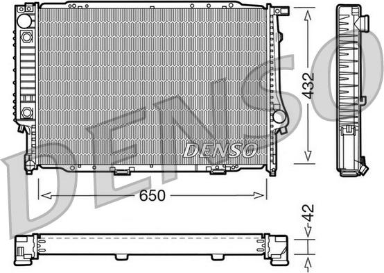 Denso DRM05054 - Радиатор, охлаждение двигателя unicars.by