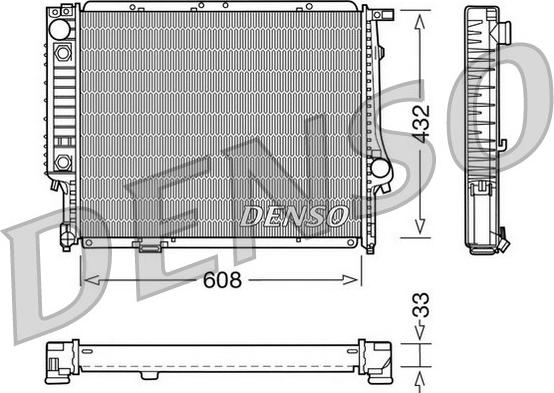 Denso DRM05053 - Радиатор, охлаждение двигателя unicars.by