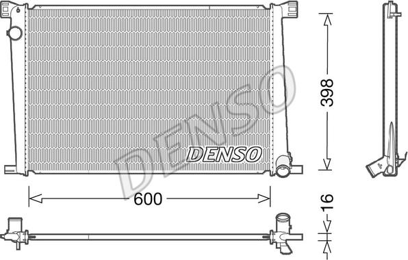 Denso DRM05007 - Радиатор, охлаждение двигателя unicars.by