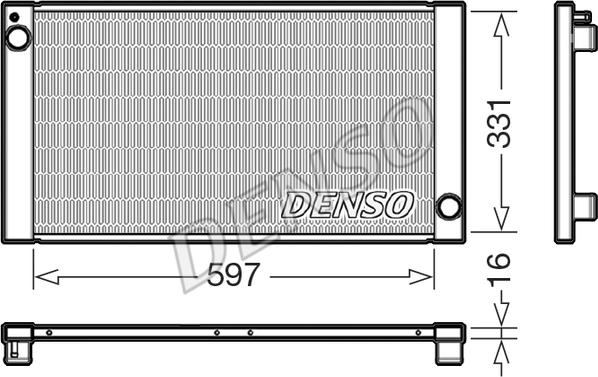 Denso DRM05121 - Радиатор, охлаждение двигателя unicars.by