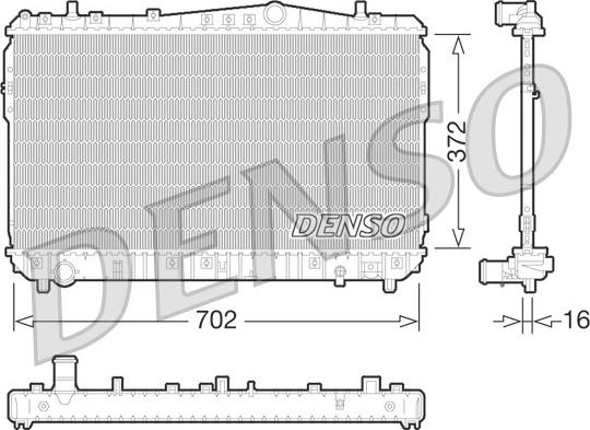 Denso DRM08004 - Радиатор, охлаждение двигателя unicars.by